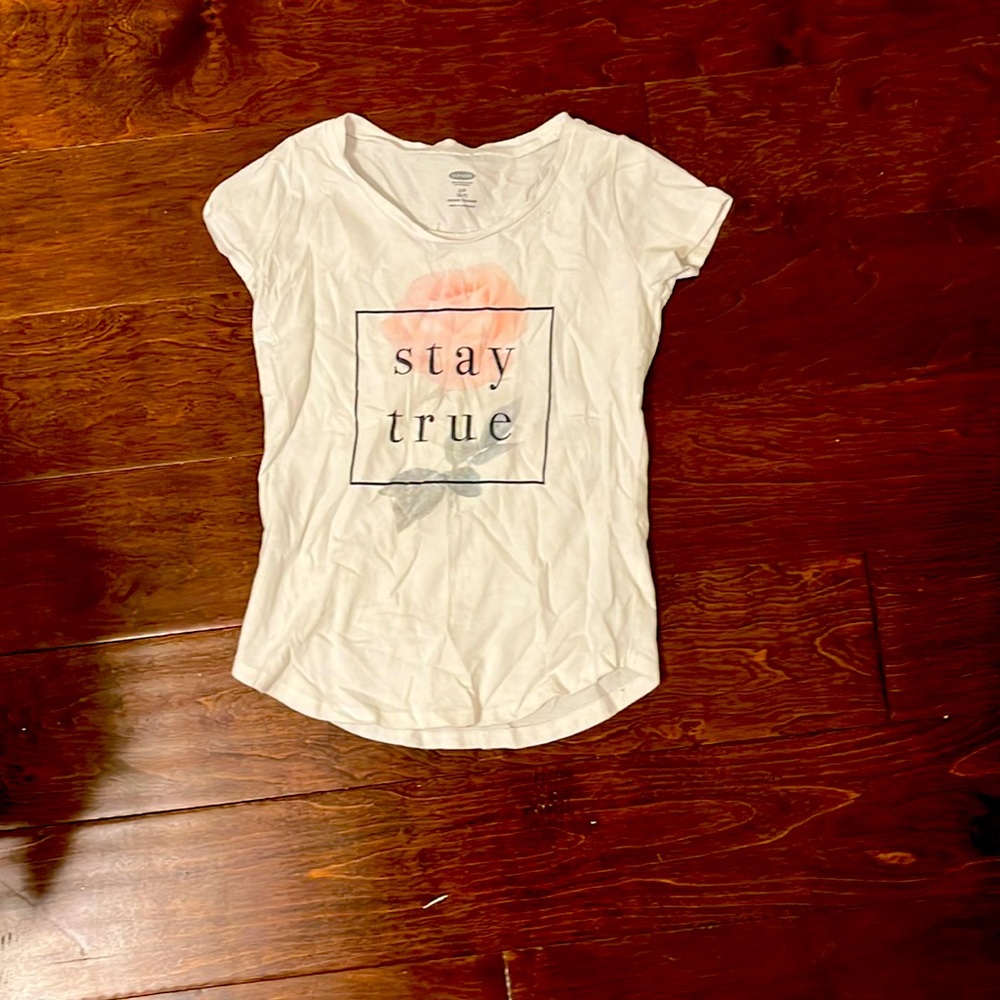 Old navy kids size S white short sleeve shirt